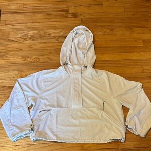 Athleta cropped popover size L cream color